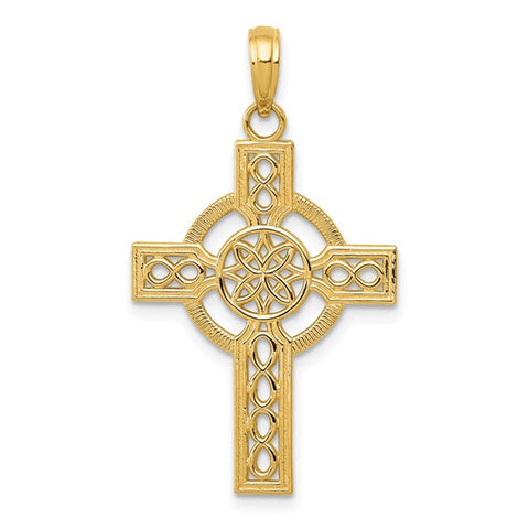 10 Karat Yellow Gold Celtic Cross