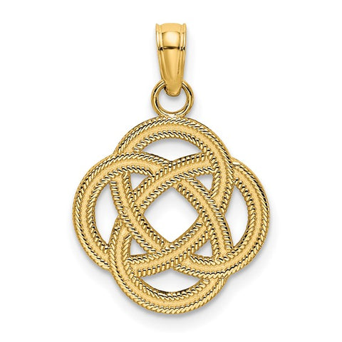 10 Karat Yellow Gold Celtic Eternity Knot Pendant