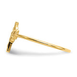 14 Karat Yellow Gold Ladies Celtic Cross Ring