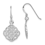 Sterling Silver Celtic Knot Dangle French Wire Earrings