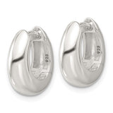 Sterling Silver Rounded Edge Huggie Earrings
