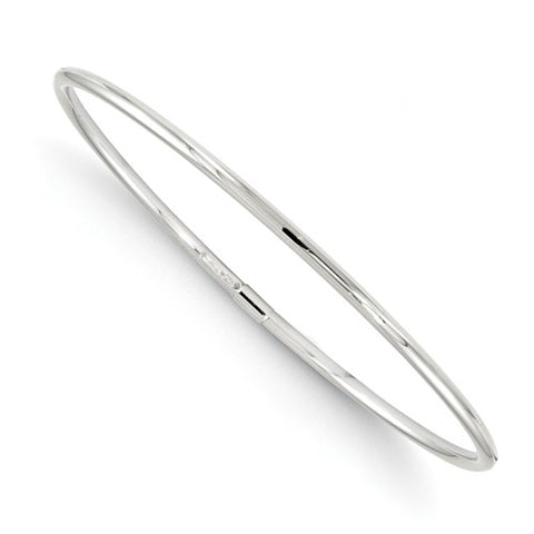 Ladies 10 Karat White Gold Slip On Bangle