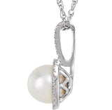 Sterling Silver June Birthstone Halo Necklace